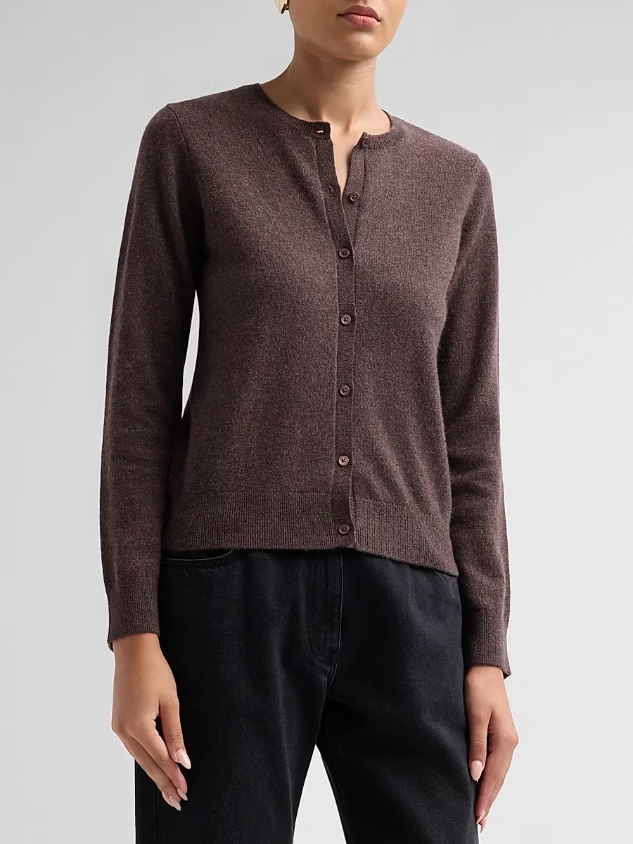 MAJESTIC FILATURES Women's Cashmere Crewneck Cardigan | Thumbnail 4