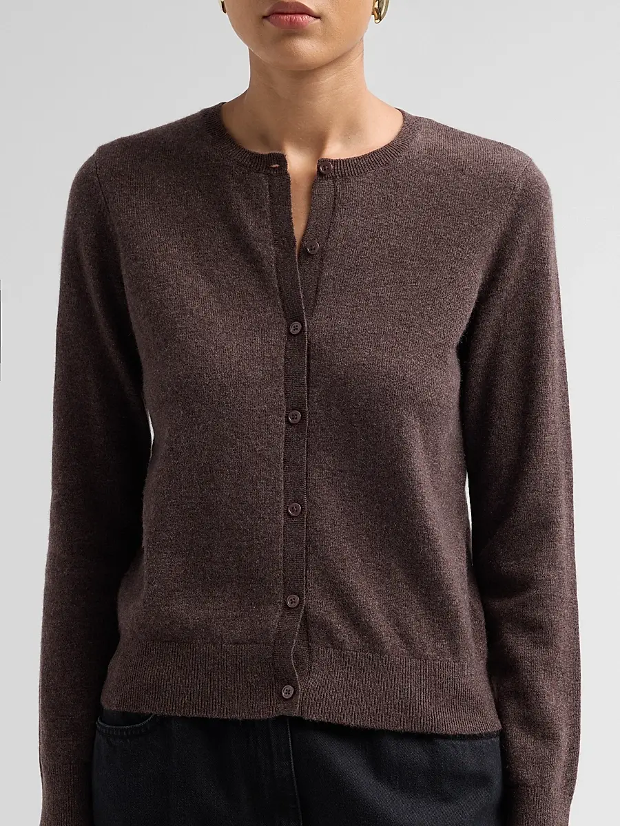 MAJESTIC FILATURES Women's Cashmere Crewneck Cardigan | Thumbnail 5
