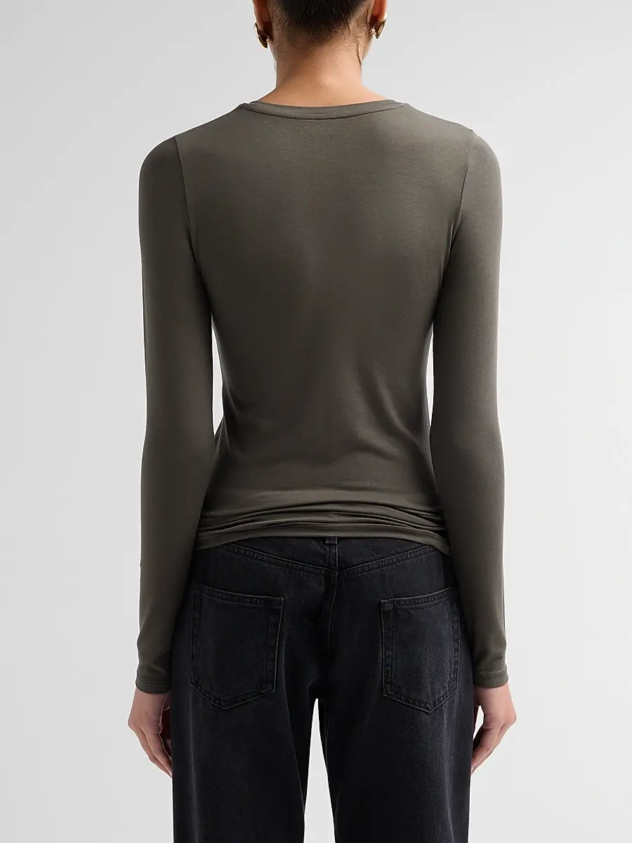 MAJESTIC FILATURES Women's Soft Touch Long-Sleeve Crewneck T-Shirt | Thumbnail 3