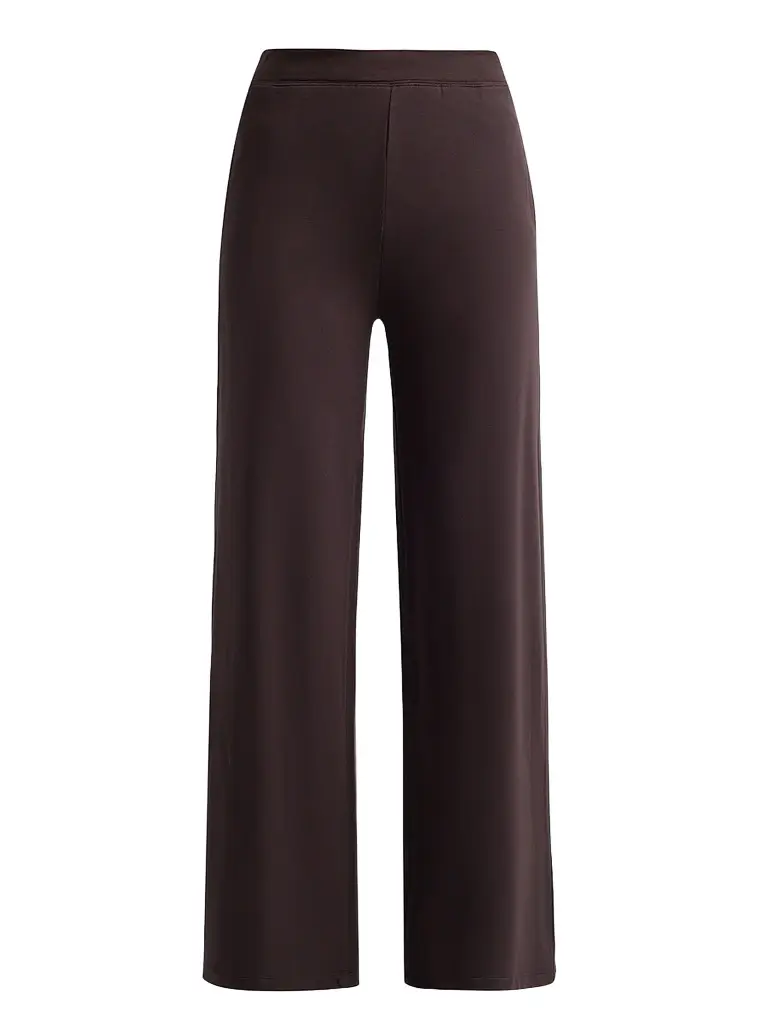 Majestic Filatures Women's French Terry Wide-Leg Pants - Chocolate Mousse | Image 1 Majestic Filatures Women's French Terry Wide-Leg Pants - Chocolate Mousse | Image 1