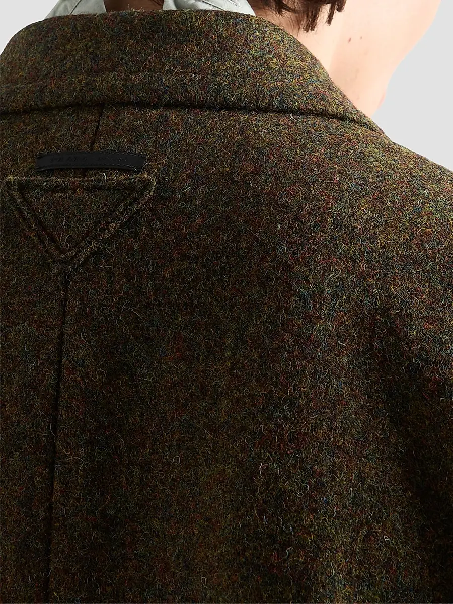 Prada Men's Single-Breasted Wool Coat | Thumbnail 5 Prada Men's Single-Breasted Wool Coat | Thumbnail 5