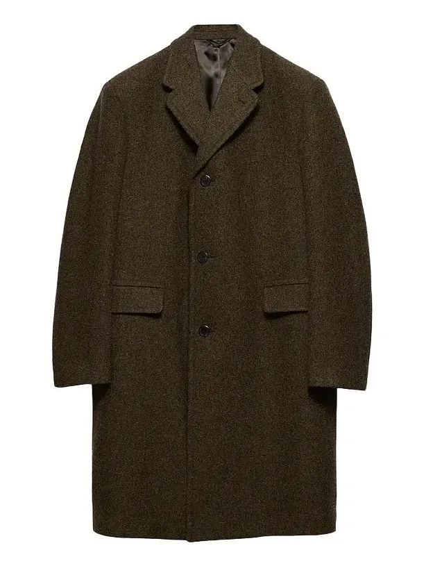 Prada Men's Single-Breasted Wool Coat