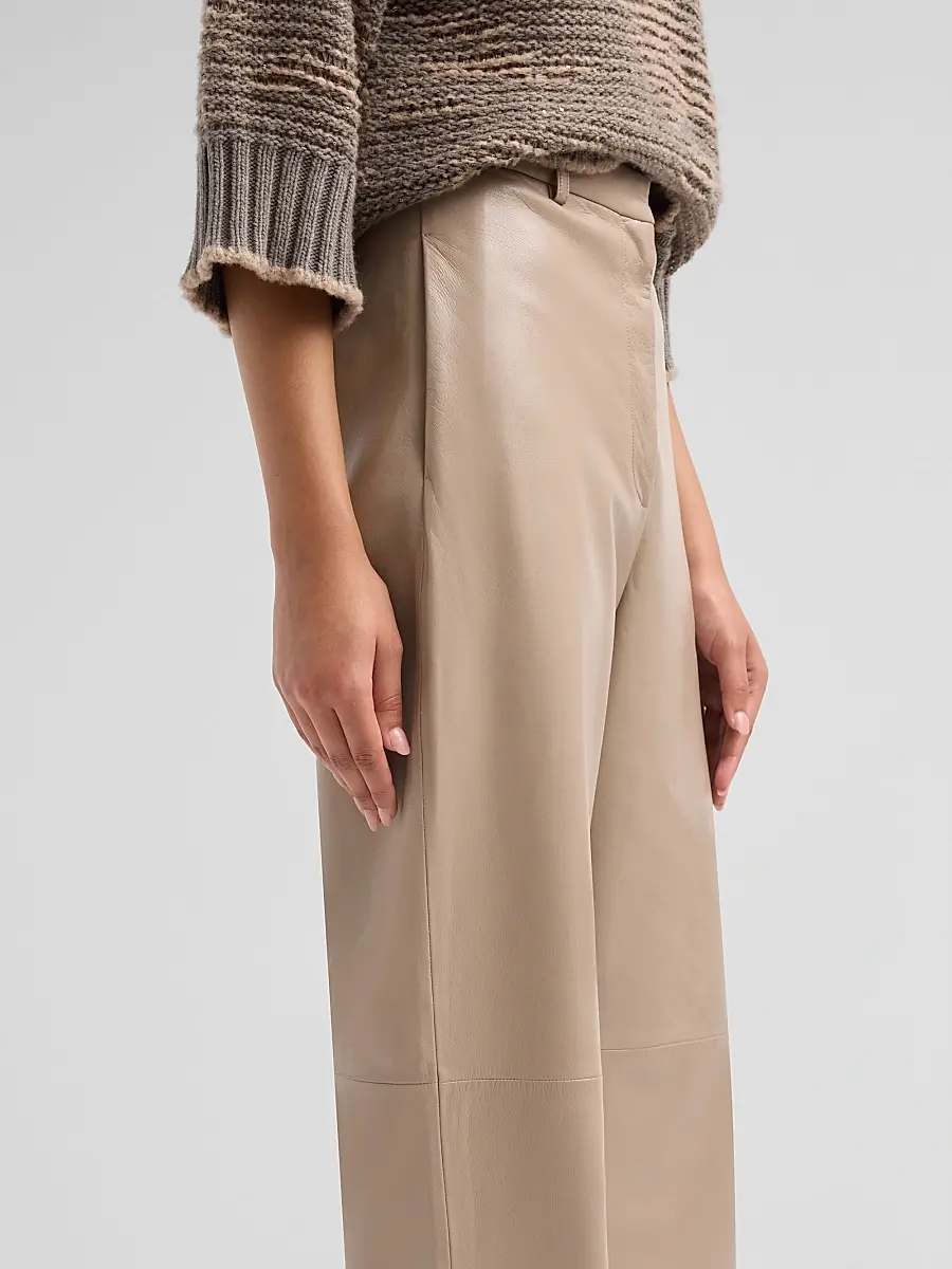 Fabiana Filippi Women's Leather Wide-Leg Pants | Thumbnail 5 Fabiana Filippi Women's Leather Wide-Leg Pants | Thumbnail 5