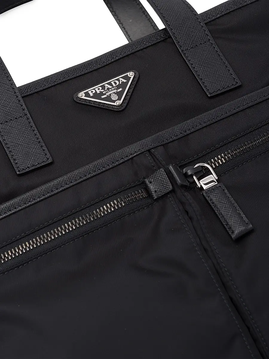 Prada Men's Re-Nylon and Saffiano Leather Tote Bag | Thumbnail 7 Prada Men's Re-Nylon and Saffiano Leather Tote Bag | Thumbnail 7