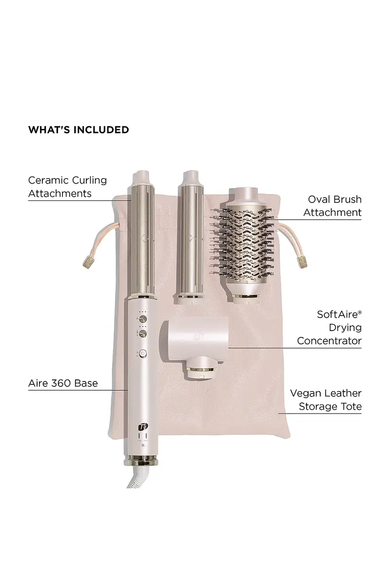 T3 Aire 360 Air Styler Blowout Kit With Dual Voltage And Ceramic Curling Attachments | Thumbnail 2 T3 Aire 360 Air Styler Blowout Kit With Dual Voltage And Ceramic Curling Attachments | Thumbnail 2