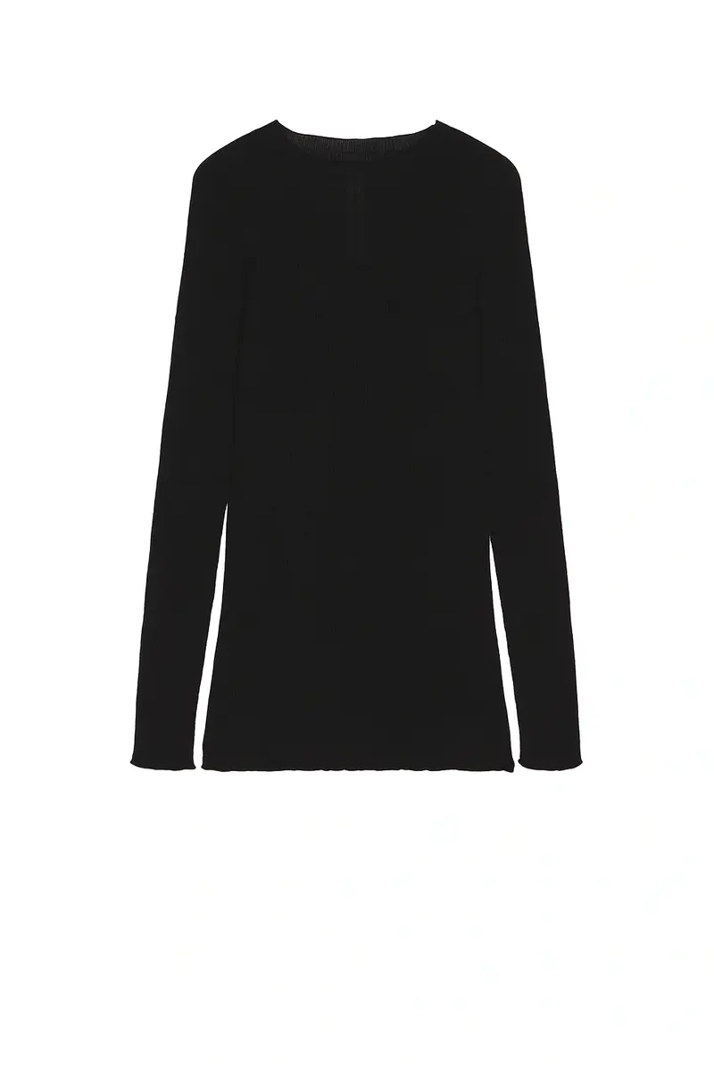 Rick Owens Ribbed Round Neck Shirt | Thumbnail 4 Rick Owens Ribbed Round Neck Shirt | Thumbnail 4