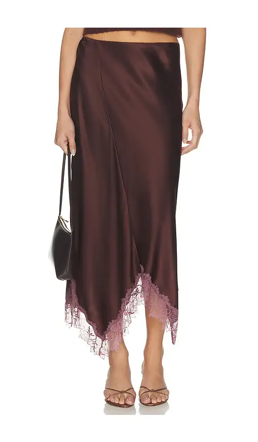 Sablyn Keri Paneled Bias Skirt With Lace | Image 1 Sablyn Keri Paneled Bias Skirt With Lace | Image 1