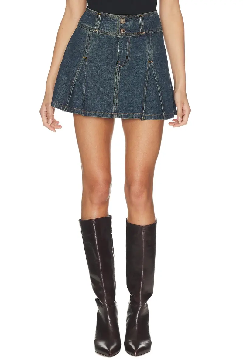 Inverted Pleat Mini Skirt Inverted Pleat Mini Skirt