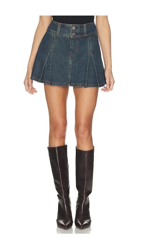 LEVI'S Inverted Pleat Mini Skirt | Image 1 LEVI'S Inverted Pleat Mini Skirt | Image 1
