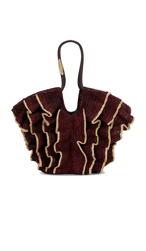 Zimmermann Goldentime Medium Ruffle Tote | Image 1 Zimmermann Goldentime Medium Ruffle Tote | Image 1