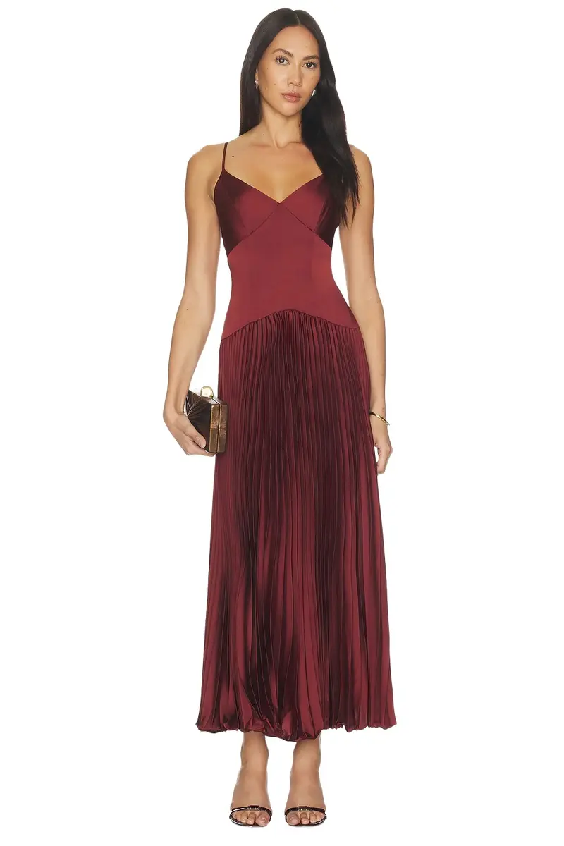 ASTR The Label Pleated Drop Waist Dress