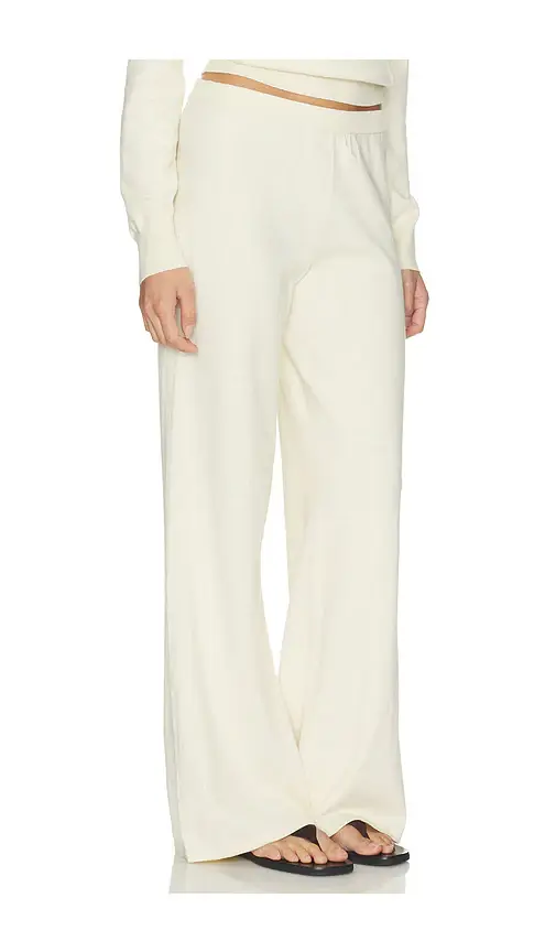 ÉTERNE Cotton Cashmere Wide Leg Lounge Pant | Thumbnail 2 ÉTERNE Cotton Cashmere Wide Leg Lounge Pant | Thumbnail 2