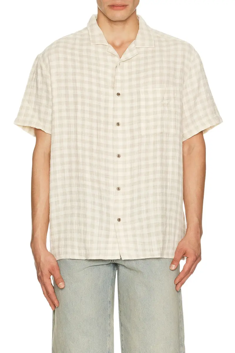 Duvin Design Textured Cotton Button Up Shirt