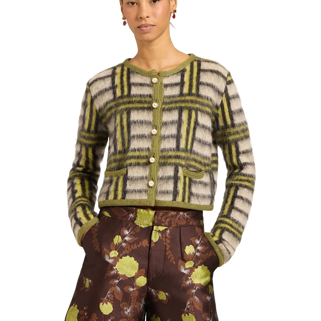 La Double J Check Cardigan | Image 1 La Double J Check Cardigan | Image 1