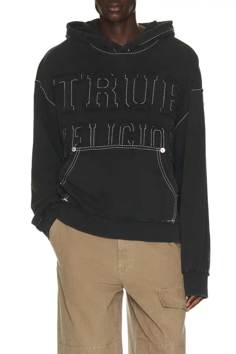 Applique Big T Boxy Hoodie Applique Big T Boxy Hoodie