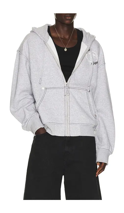 True Religion Buddha Face Big T Boxy Zip Up Hoodie | Thumbnail 2 True Religion Buddha Face Big T Boxy Zip Up Hoodie | Thumbnail 2
