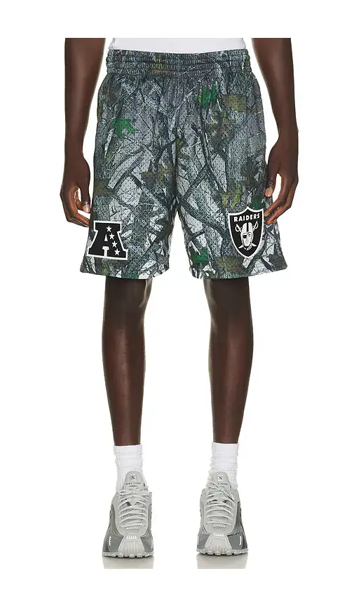 Mitchell & Ness NFL Las Vegas Raiders Quiet Blaze 7 Mesh Shorts