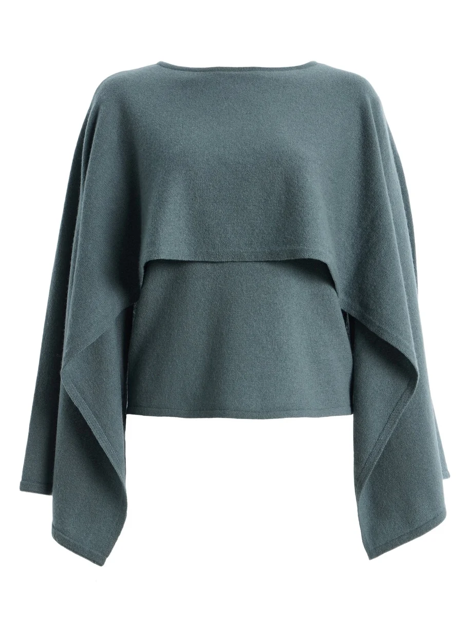 Valiant Draped Wool-Cashmere Sweater Valiant Draped Wool-Cashmere Sweater