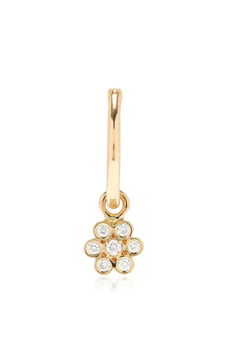 Sophie Bille Brahe Lily 18K Yellow Gold Diamond Single Earring