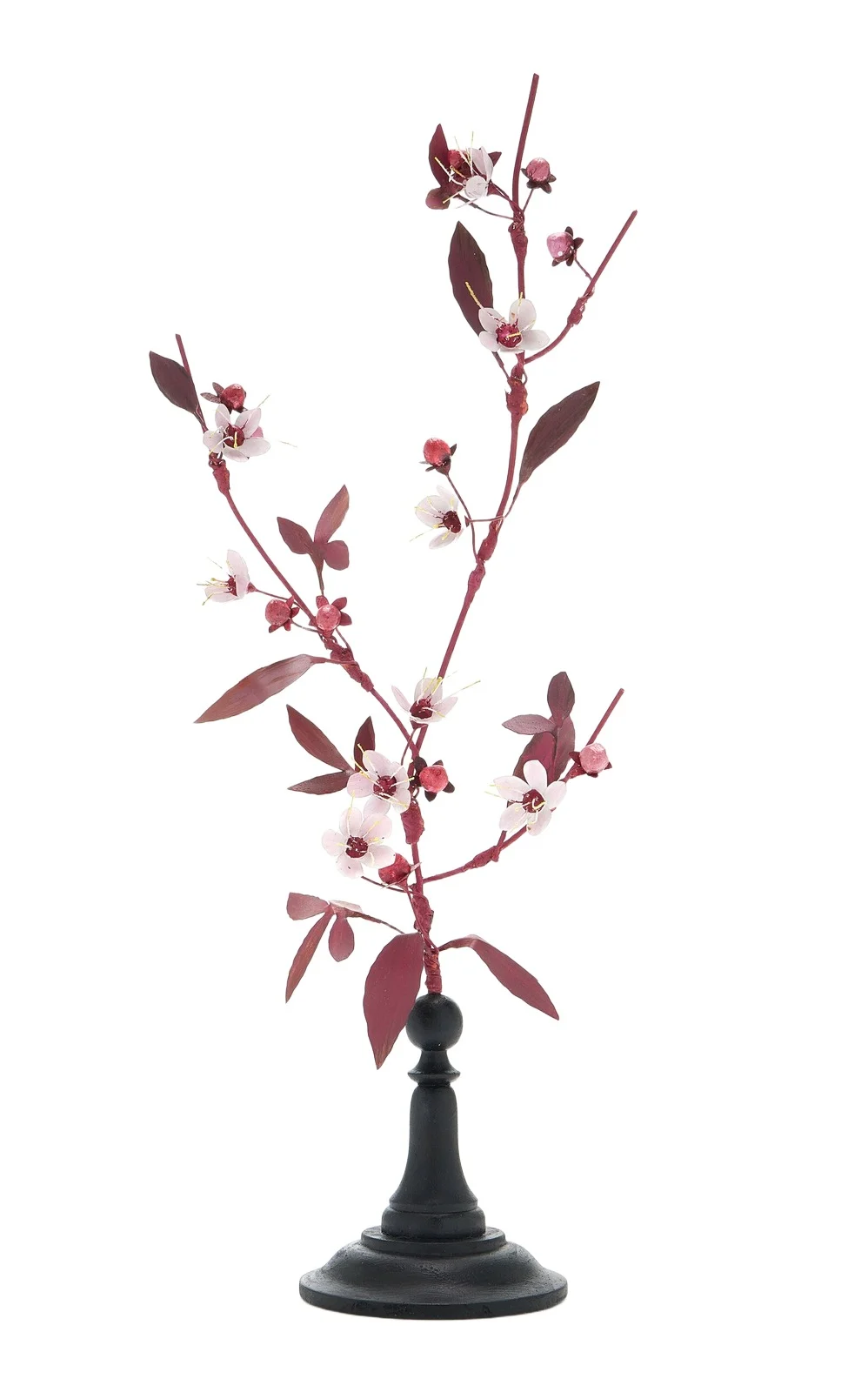 Erbavoglio Milano Cherry Branch Handcrafted Metal Sculpture