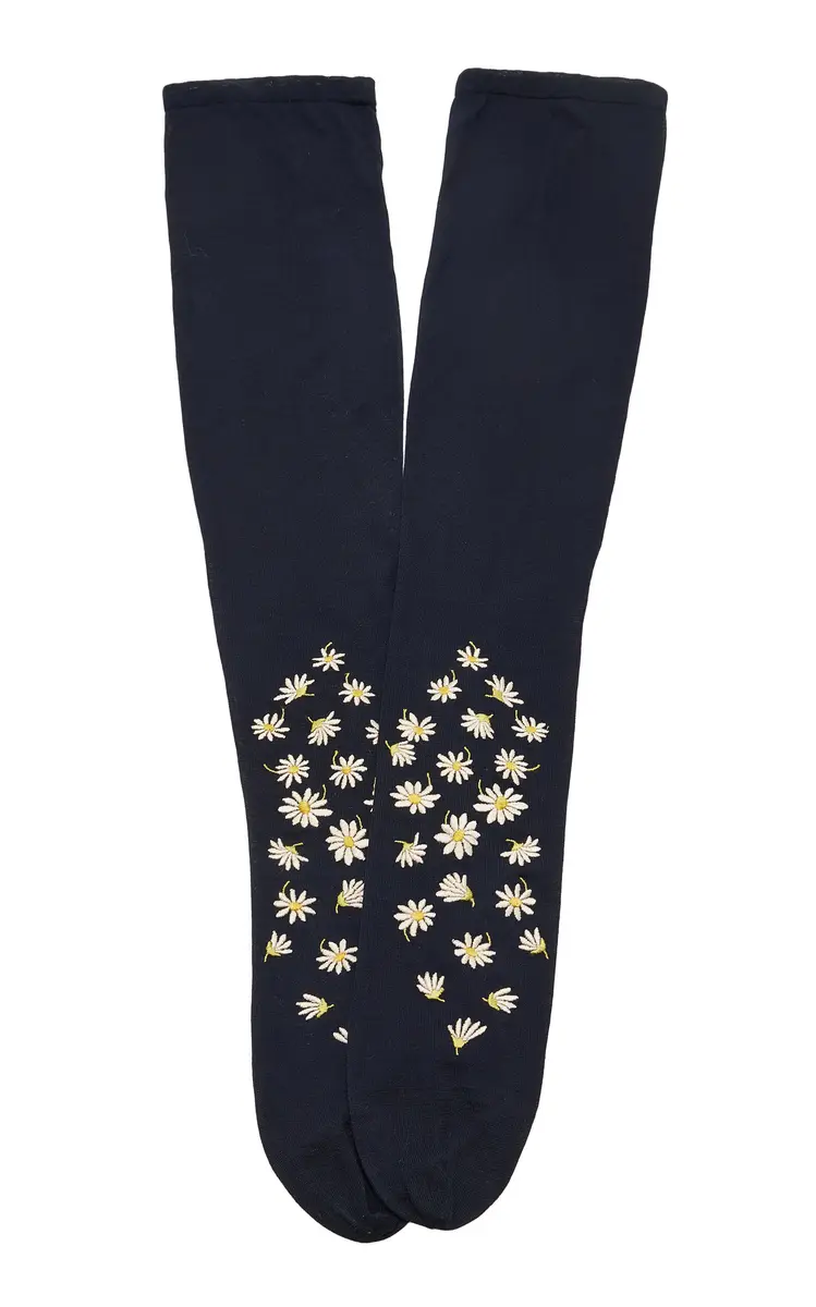 Prada Flower Cotton Socks