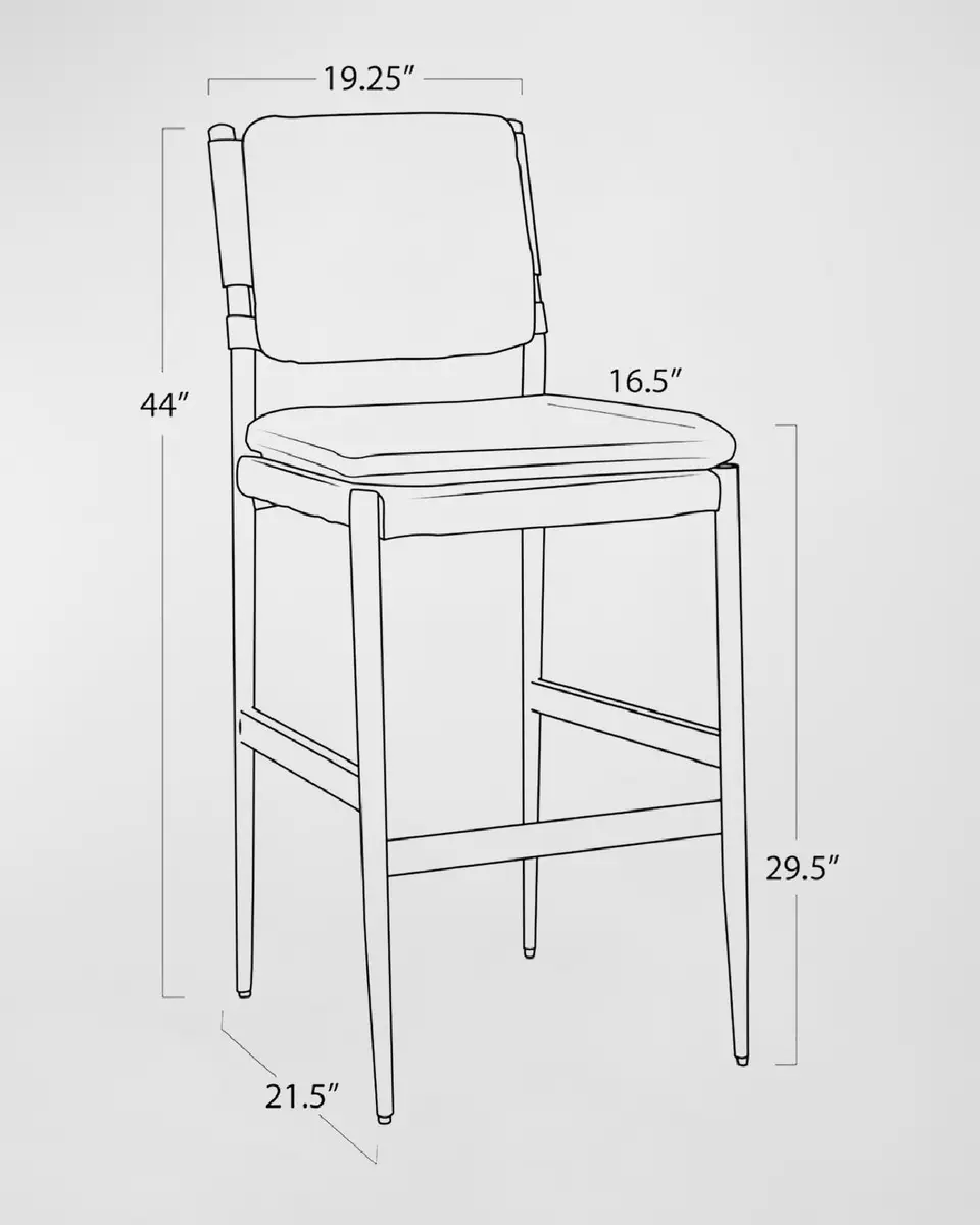 Regina Andrew Nash Leather 29.5" Bar Stool | Thumbnail 5