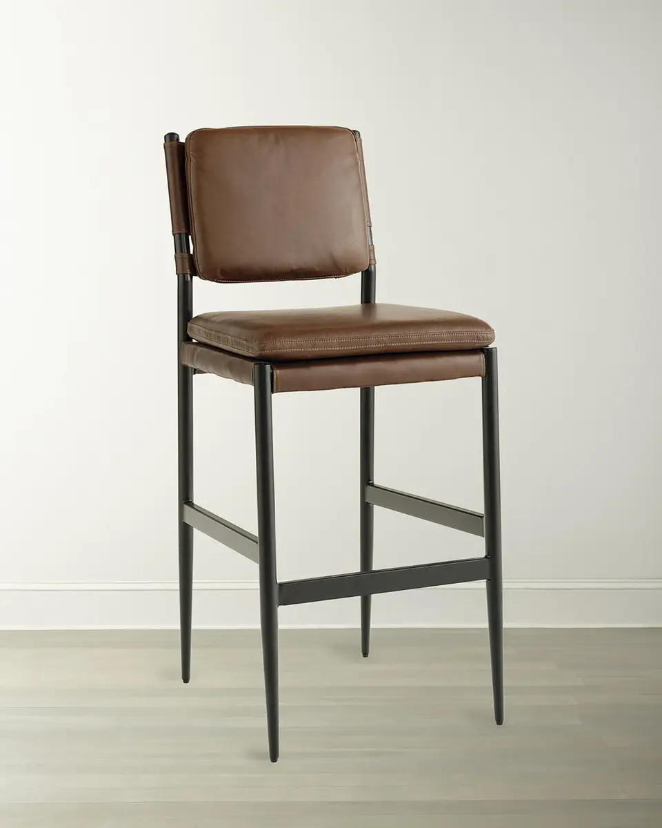 Regina Andrew Nash Leather 29.5" Bar Stool | Image 1 Regina Andrew Nash Leather 29.5" Bar Stool | Image 1