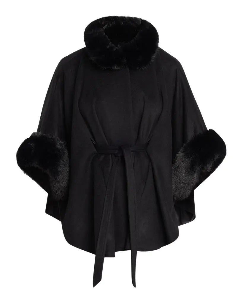 Sofia Cashmere Cashmere Shawl W/ Faux Fur Trim | Image 1 Sofia Cashmere Cashmere Shawl W/ Faux Fur Trim | Image 1