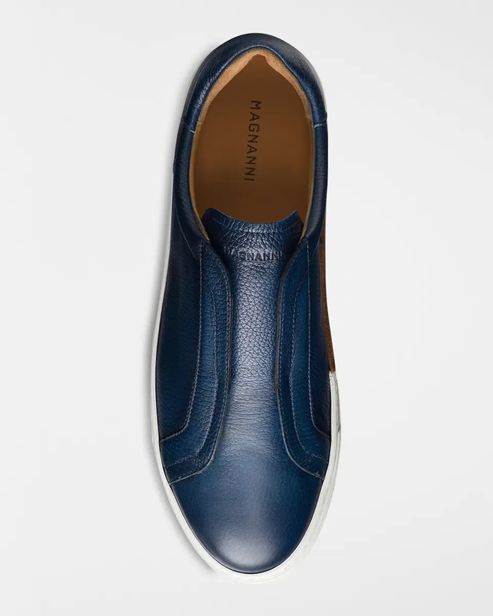 Magnanni Men's Gasol Leather Slip-On Sneakers | Thumbnail 4 Magnanni Men's Gasol Leather Slip-On Sneakers | Thumbnail 4