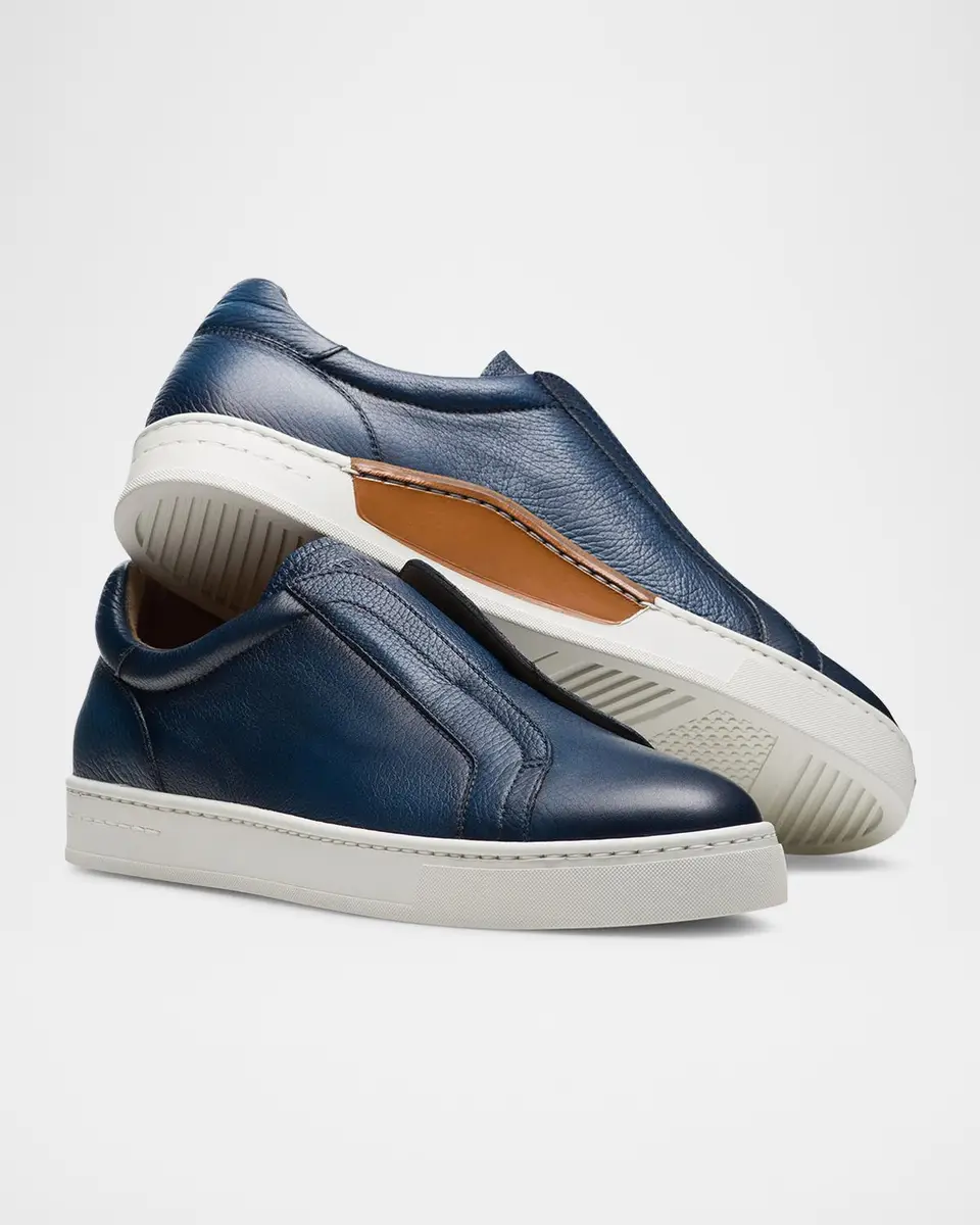 Magnanni Men's Gasol Leather Slip-On Sneakers | Thumbnail 5 Magnanni Men's Gasol Leather Slip-On Sneakers | Thumbnail 5