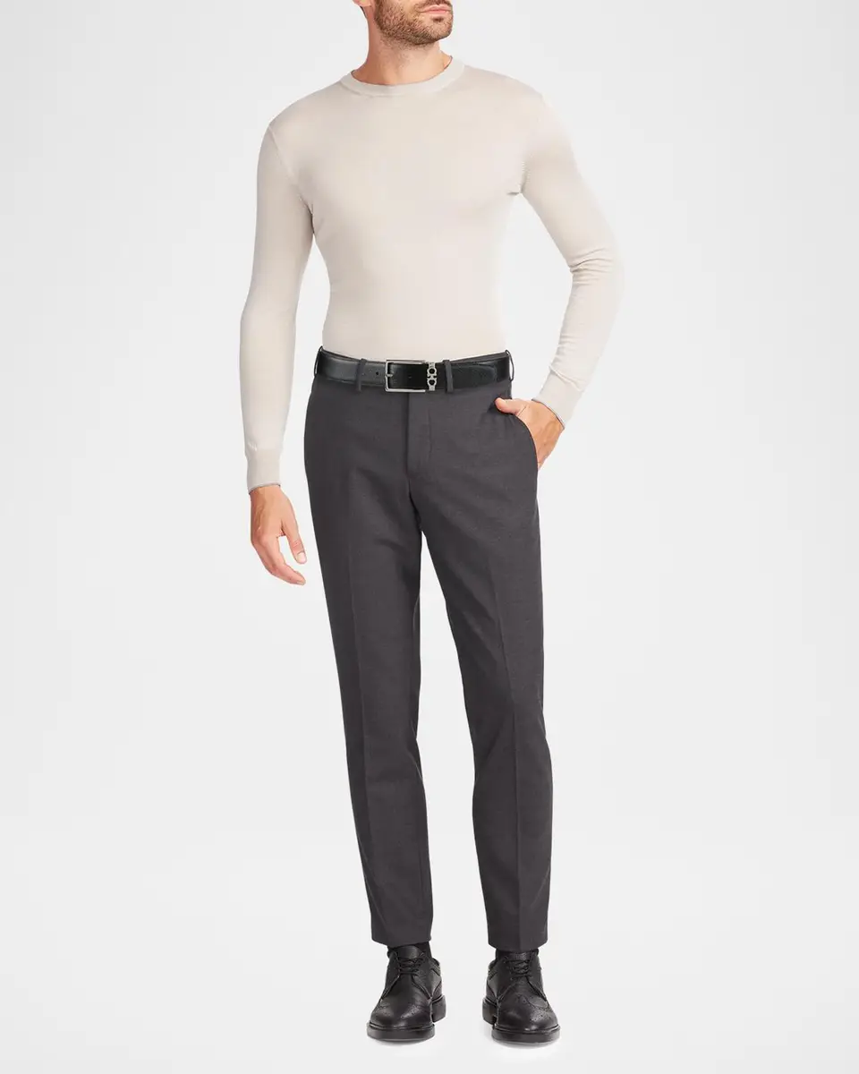 Ferragamo Men's Reversible Textured Leather Belt with Classic Buckle | Thumbnail 2 Ferragamo Men's Reversible Textured Leather Belt with Classic Buckle | Thumbnail 2