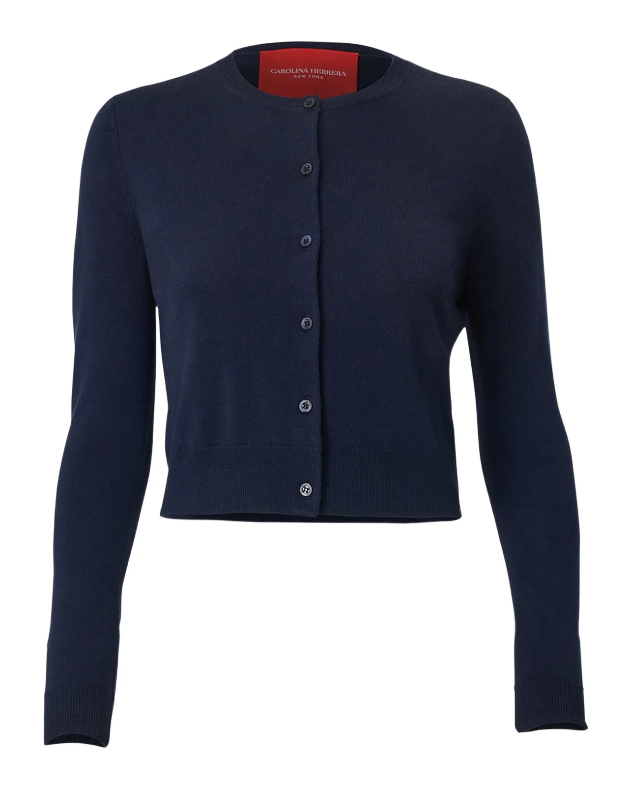 Cotton-Silk Crop Crewneck Cardigan Cotton-Silk Crop Crewneck Cardigan