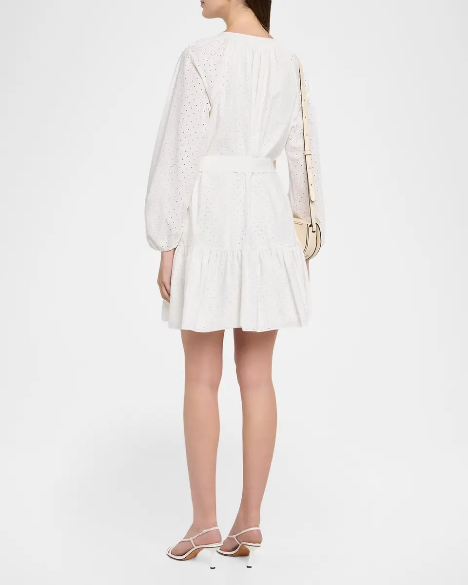 Shoshanna Andi Flounce Eyelet Mini Dress | Thumbnail 3 Shoshanna Andi Flounce Eyelet Mini Dress | Thumbnail 3