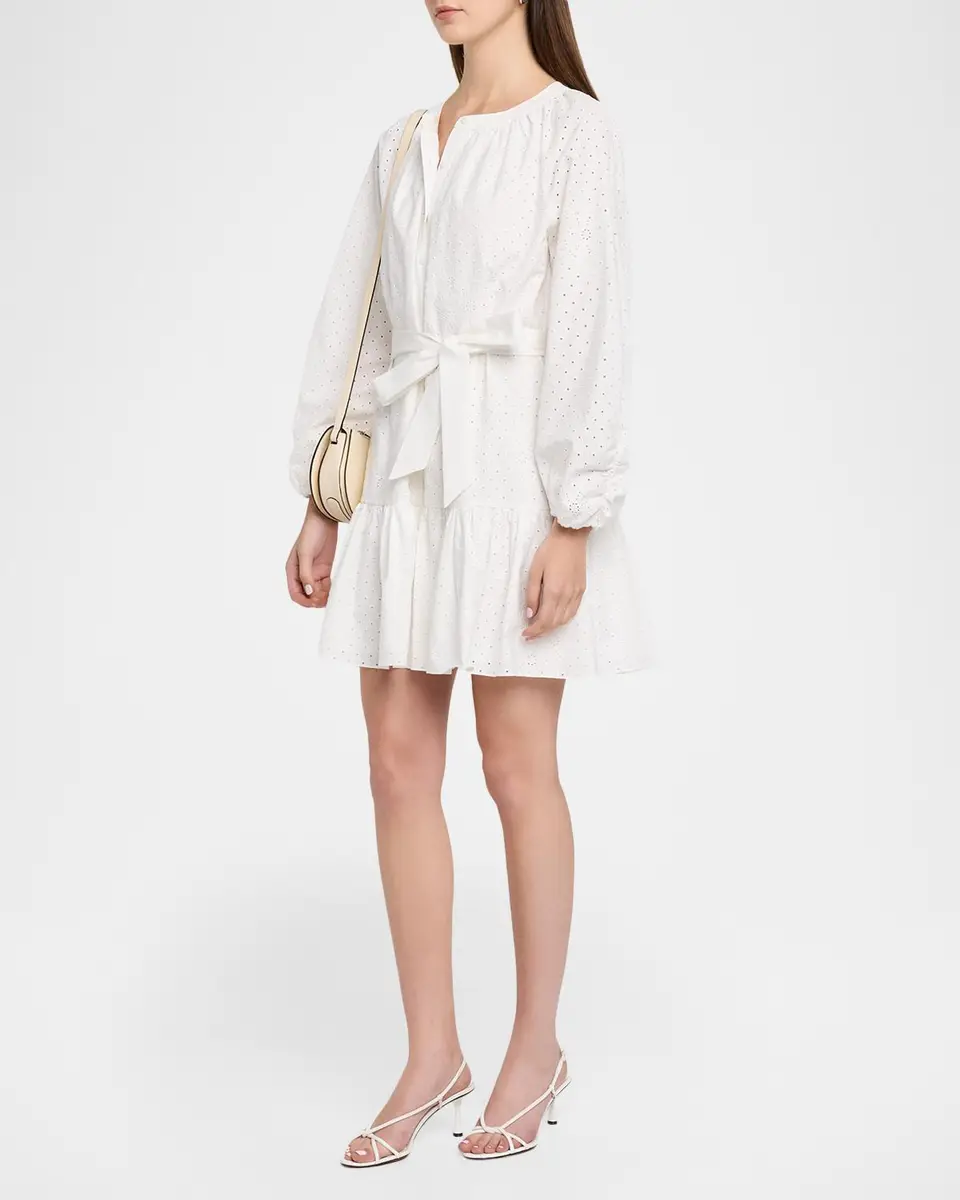 Shoshanna Andi Flounce Eyelet Mini Dress | Thumbnail 4 Shoshanna Andi Flounce Eyelet Mini Dress | Thumbnail 4