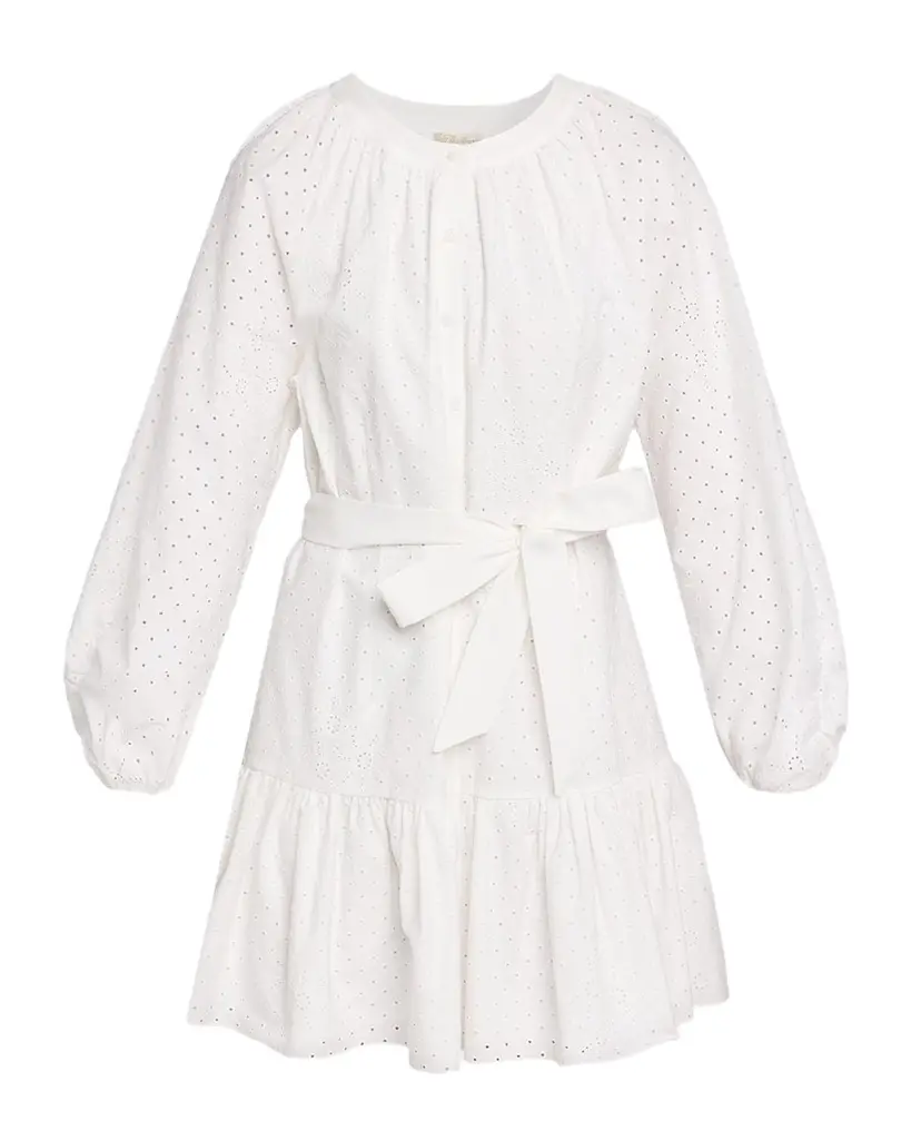 Shoshanna Andi Flounce Eyelet Mini Dress | Image 1 Shoshanna Andi Flounce Eyelet Mini Dress | Image 1