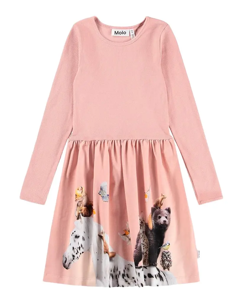 Molo Girl's Credence Entourage Organic Cotton Jersey Dress, Size 7-12 | Image 1 Molo Girl's Credence Entourage Organic Cotton Jersey Dress, Size 7-12 | Image 1