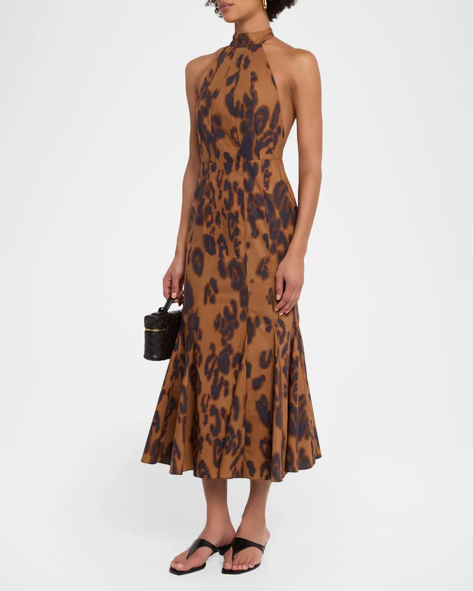 Misa Los Angeles Samara Leopard Midi Dress | Thumbnail 4 Misa Los Angeles Samara Leopard Midi Dress | Thumbnail 4