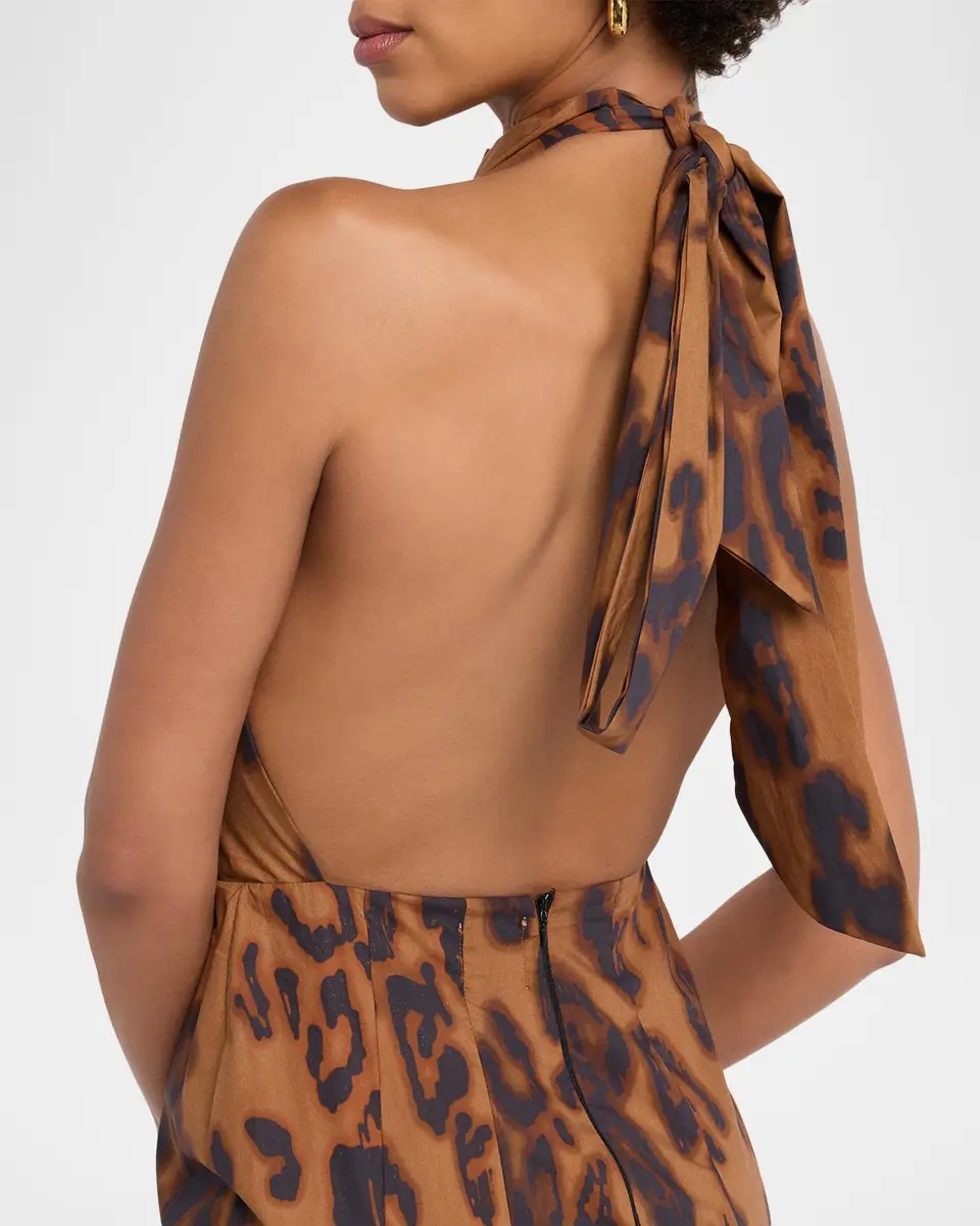 Misa Los Angeles Samara Leopard Midi Dress | Thumbnail 5 Misa Los Angeles Samara Leopard Midi Dress | Thumbnail 5