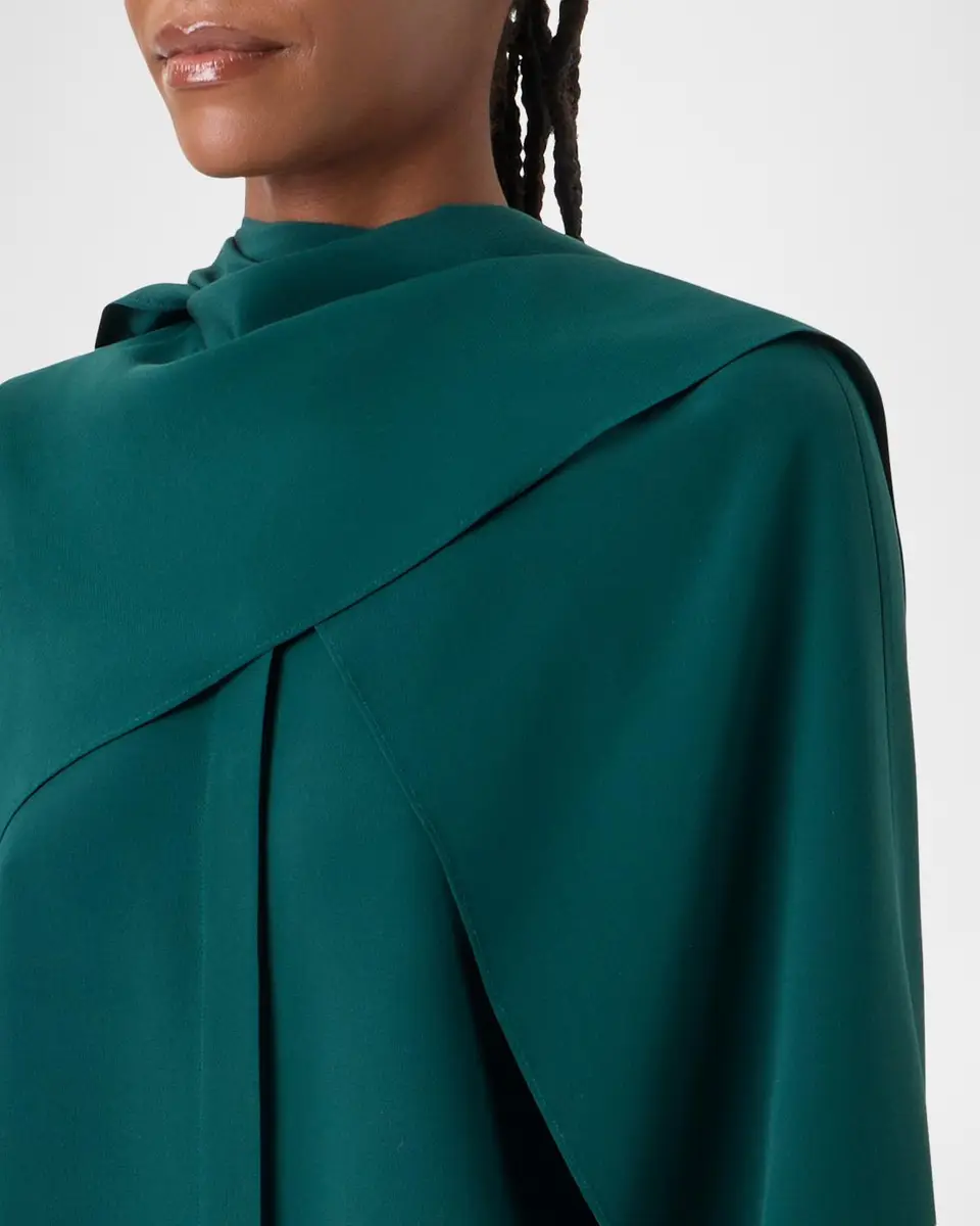 Akris Silk Crepe Sleeve Panel Button-Down Blouse | Thumbnail 5 Akris Silk Crepe Sleeve Panel Button-Down Blouse | Thumbnail 5