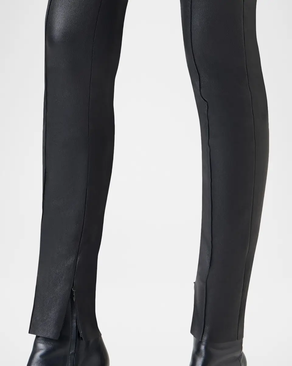Akris Flame Leather Skinny-Leg Ankle Pants | Thumbnail 4 Akris Flame Leather Skinny-Leg Ankle Pants | Thumbnail 4