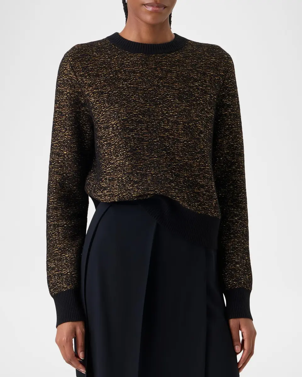 Akris Cashmere Metallic Knit Sweater | Thumbnail 6