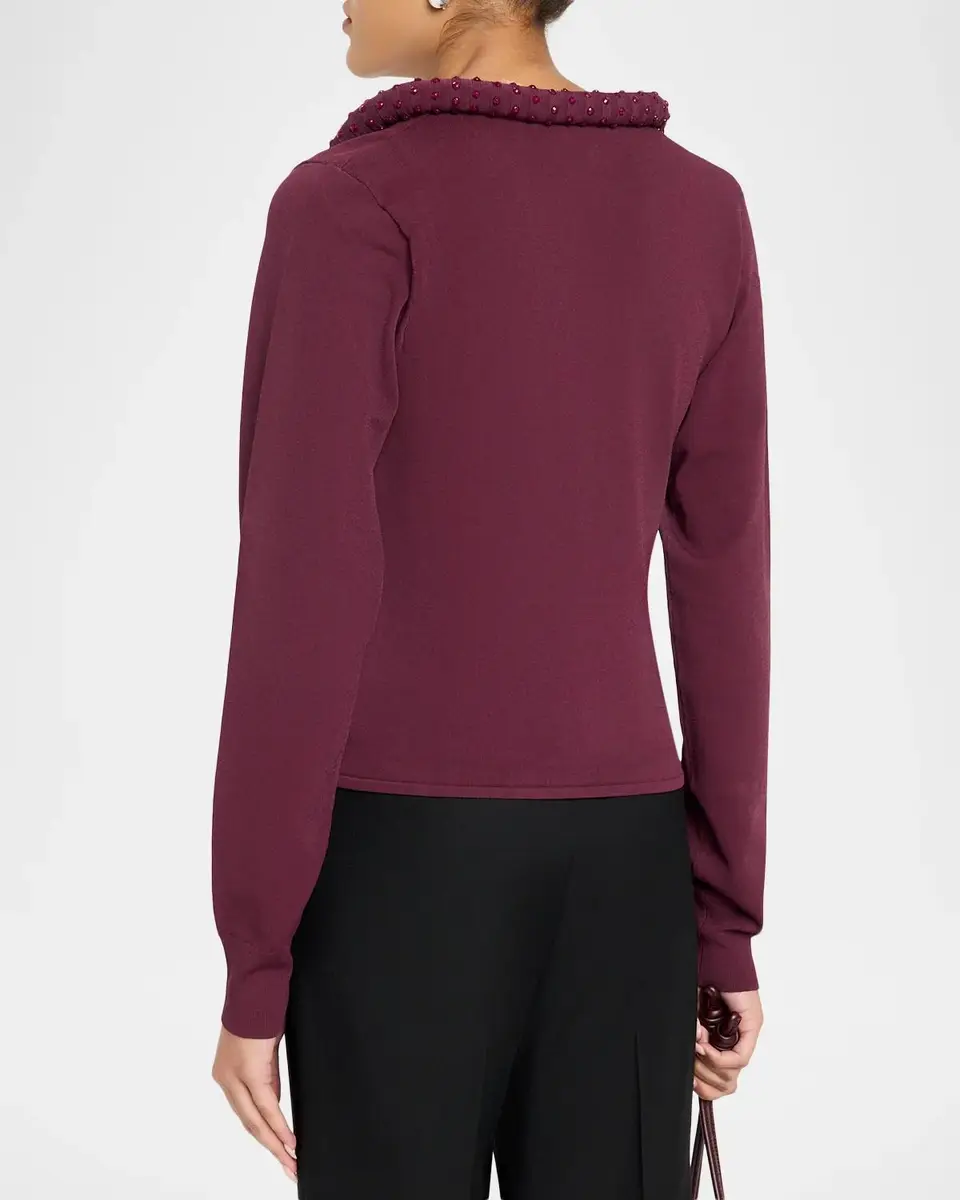 Diotima Mane Fringe Embellished Long-Sleeve Top | Thumbnail 3 Diotima Mane Fringe Embellished Long-Sleeve Top | Thumbnail 3