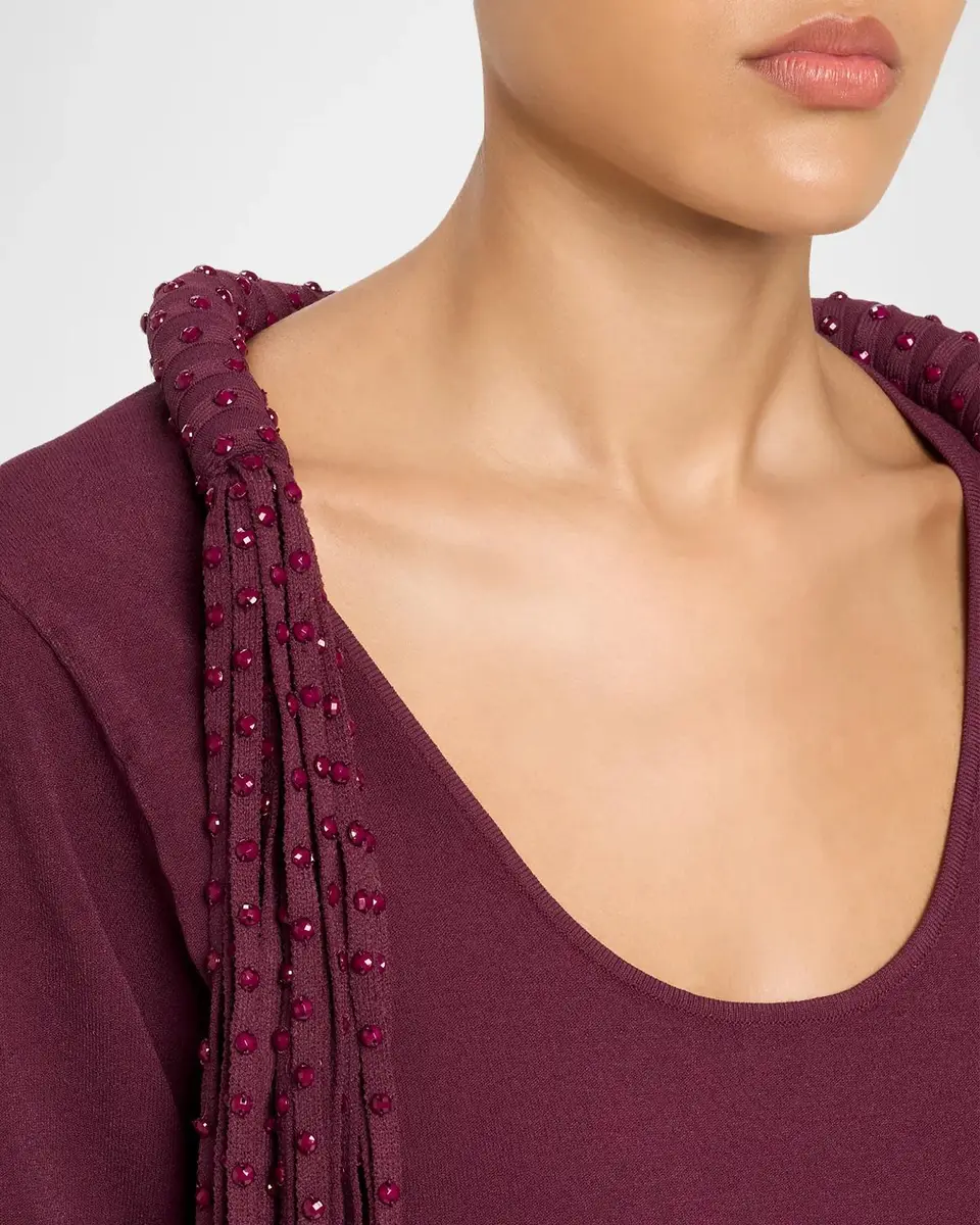 Diotima Mane Fringe Embellished Long-Sleeve Top | Thumbnail 5 Diotima Mane Fringe Embellished Long-Sleeve Top | Thumbnail 5