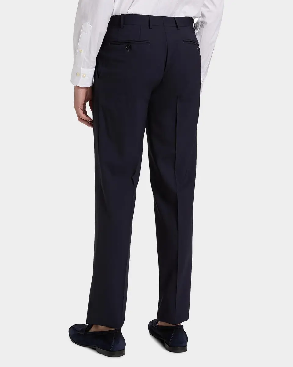 Canali Men's Wool Stretch Straight-Leg Trousers | Thumbnail 3 Canali Men's Wool Stretch Straight-Leg Trousers | Thumbnail 3