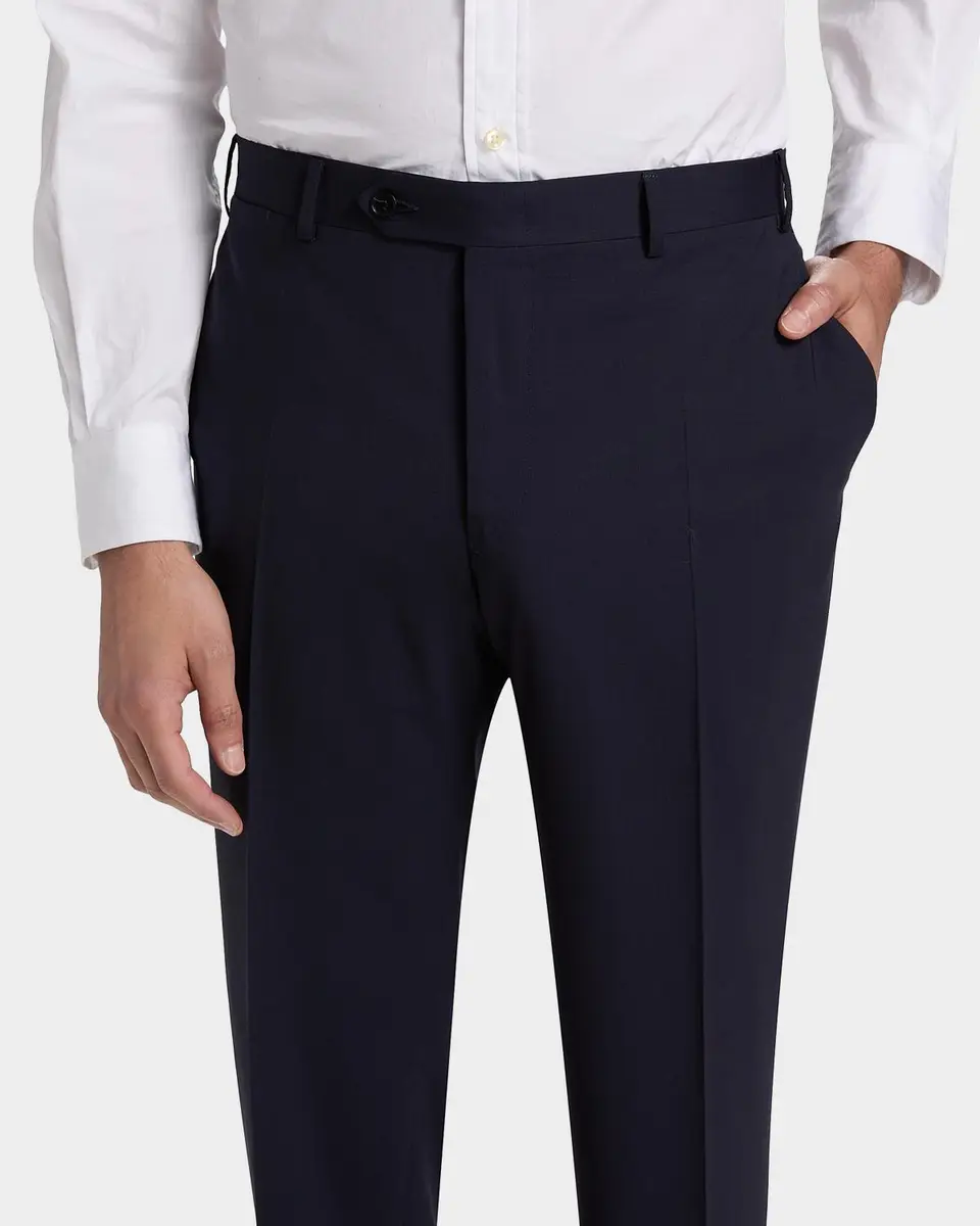 Canali Men's Wool Stretch Straight-Leg Trousers | Thumbnail 5 Canali Men's Wool Stretch Straight-Leg Trousers | Thumbnail 5