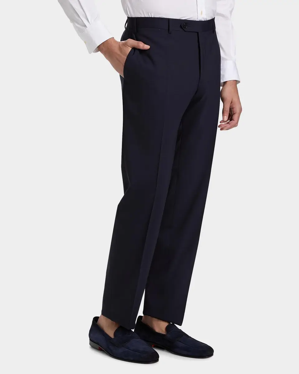 Canali Men's Wool Stretch Straight-Leg Trousers | Thumbnail 7 Canali Men's Wool Stretch Straight-Leg Trousers | Thumbnail 7