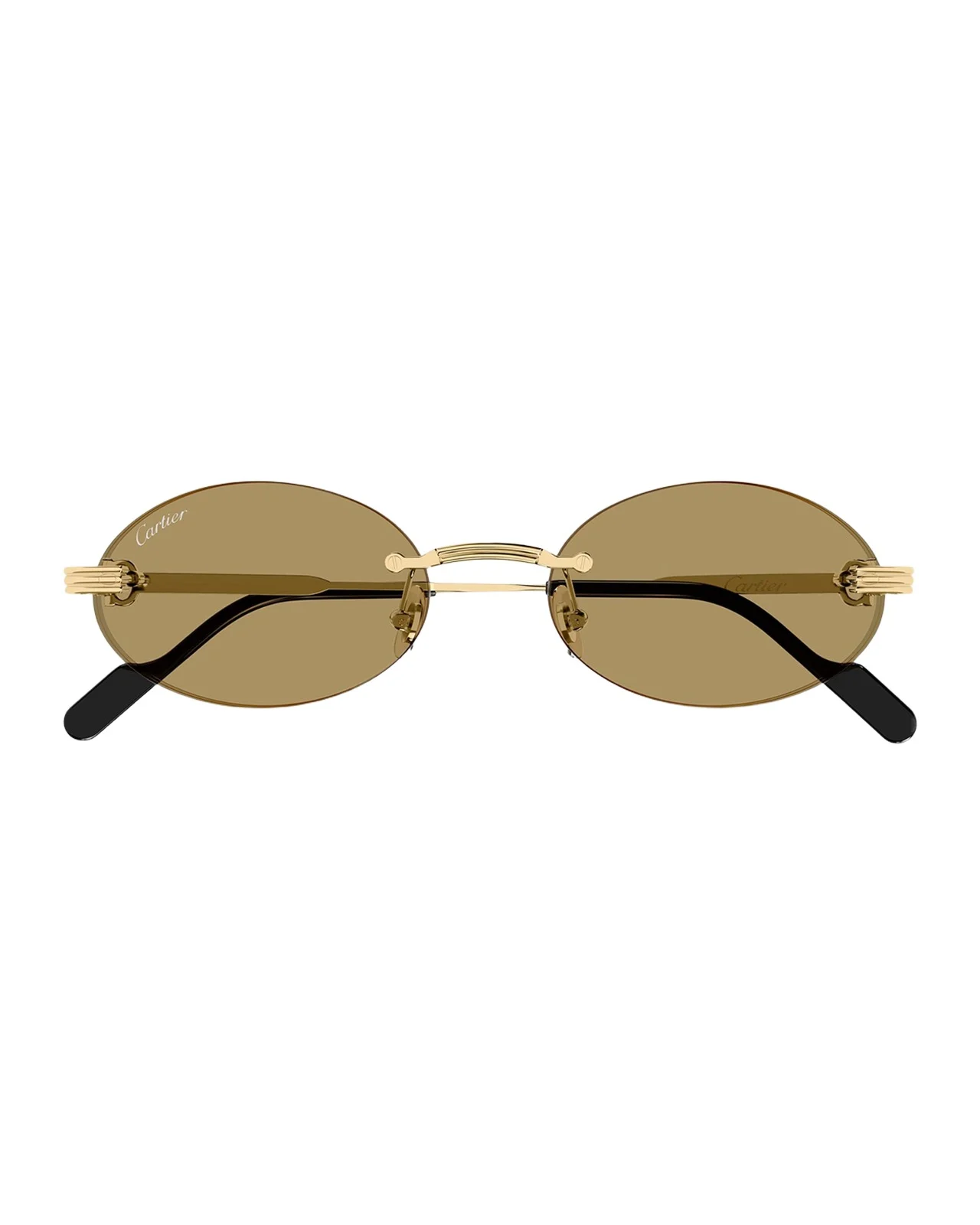 Men's Premiere de Rimless Oval Metal Sunglasses Men's Premiere de Rimless Oval Metal Sunglasses