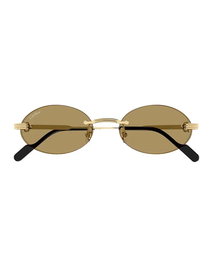 Cartier Men's Premiere de Rimless Oval Metal Sunglasses | Image 1 Cartier Men's Premiere de Rimless Oval Metal Sunglasses | Image 1