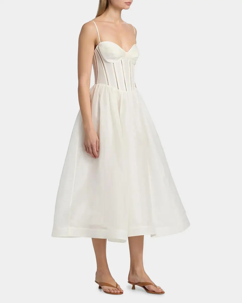 Zimmermann Luna Corset Midi Dress | Thumbnail 7