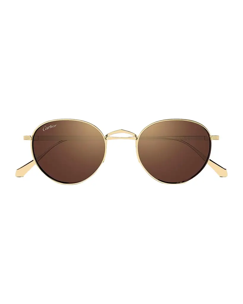 Cartier Men's Signature C de Round Titanium Sunglasses | Image 1 Cartier Men's Signature C de Round Titanium Sunglasses | Image 1